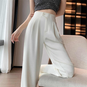 Pantaloni a Vita Alta da Donna per Completo Primavera Estate Nuovi Pantaloni a Gamba Larga Eleganti Casual da Ufficio - Product Image 2