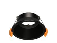 Luminaire de projecteurs fixes modernes rond Cob LED Downlight Frame Anti Glare GU10 Spot Light Black 90mm Cut Out RF2