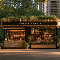 Vitrine de comptoir de bar pour boulangerie et café, avec éclairage LED, pour présentation de produits de boulangerie, conception de magasin de café, solution tout-en-un