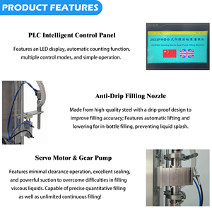 เครื่องบรรจุขวดแบบปั๊มเกียร์ตั้งโต๊ะ ราคาโรงงาน สำหรับน้ำมันปรุงอาหาร/นม/เครื่องดื่ม/น้ำดื่ม - Product Image 6