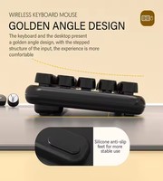Nouveau clavier sans fil ergonomique 2.4G peigne de souris 65 touches dégradé couleur clavier souris silencieuse sans fil pour ordinateur de bureau/ordinateur portable