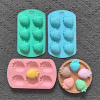 6 Trous Fraise Chocolat Bonbons Moule En Silicone DIY Pudding Dessert Cookie Moule Gâteau Décoration Plugin Cuisine Ustensiles De Cuisson