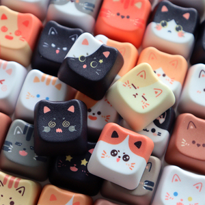 Claviers en forme de chat XDA/M-OA/<span class=keywords><strong>DSA</strong></span>/MAO/Tête d'ours, en PBT, par sublimation, porte-clés multifonctionnel, jouet anti-stress pour adultes - Product Image 3