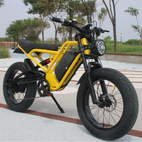 VTT électrique tout-terrain pour adultes, 20 pouces, cadre en alliage d'aluminium, suspension souple, batterie au lithium 48V 1500W, pneus gras pour la neige