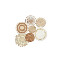 Set de Napperons de Table Créatifs Faits Main en Matériaux Naturels Écologiques, Style Bohème, pour Décoration Murale et de Table