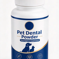 Poudre dentaire naturelle OEM pour animaux de compagnie, pour une haleine fraîche, nettoyant pour les dents, probiotique, complément d'hygiène buccale pour chats et chiens adultes