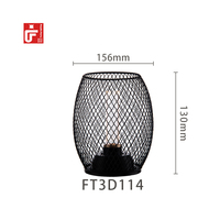 Décorations d'intérieur Lanterne LED à cage en métal Lampe de table alimentée rechargeable Ampoule RN pour décor de table de bar à café