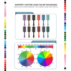 Brosse à cheveux ventilée écologique, démêlante, massante et coiffante, avec manche en paille de blé, poils en nylon et en poils de sanglier - Product Image 6