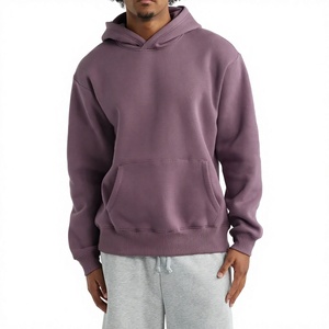 Sudadera con Capucha de Lujo para Hombre, Mezcla de Cachemira, Diseño de Invierno, Etiqueta Personalizada, Corte Holgado, Color Sólido, Bolsillo Frontal Tipo Canguro - Product Image 1
