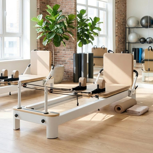 Cama de Pilates de Aluminio Tmax con 5 Resortes Alemanes Ajustables, Reformer <span class=keywords><strong>Profesional</strong></span> con Certificación CE - Product Image 1