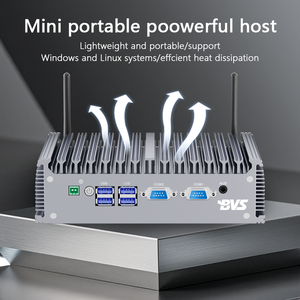 Intel Core i3 i5 5005U Quad Core Barebone không quạt Mini PC 2 COM HD + VGA Mini pcs - Product Image 4