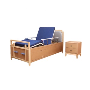 Lit médical manuel pour personnes âgées Tête de lit et pied de lit en bois pour soins à domicile ou à l'hôpital - Product Image 5