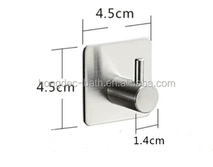 Ganci Adesivi da Parete in Acciaio Inox SUS304, Finitura Nichel Spazzolato, <span class=keywords><strong>per</strong></span> Asciugamani/Abiti, <span class=keywords><strong>per</strong></span> <span class=keywords><strong>Cucina</strong></span> e Bagno, Confezione da 4 Pezzi - Product Image 3