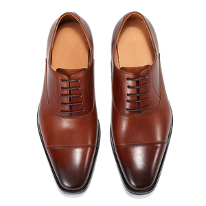 Nouvelles Chaussures Oxford en Cuir de Vachette de Qualité Supérieure, Marron Décontractées et Habillées, Idéales pour le Travail et les Occasions Formelles, Confortables et Durables - Product Image 2