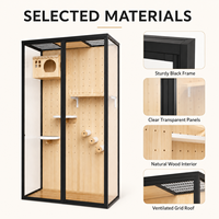 Meilleures ventes : Maison pour chat en bois et verre, moderne, écologique, personnalisée, de luxe, avec plateformes pour chats d'intérieur