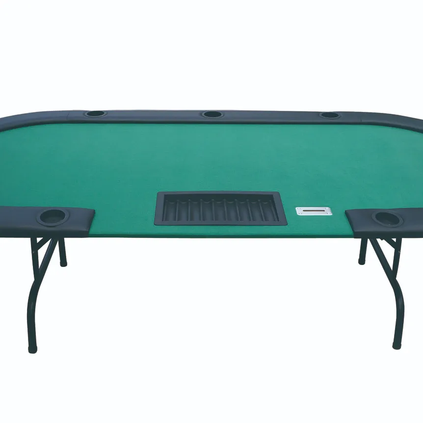 LANDER-MAN Casino Poker Table Professional Texas Hold'em Poker Table with Dealer Position