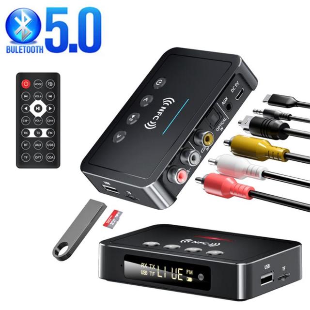 BT Audio Adapter for BT Streaming Sound System Wireless Audio Adapter Works With Smartphones and Tablets for Speakers TV PC Car