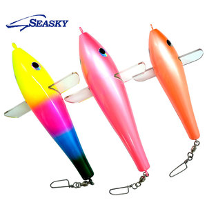 Seasky 10'' fly Flying Bird Lure Wood Teaser Wooden Airplane <span class=keywords><strong>Eat</strong></span> Tackle Pink Fishing Chain Lumo Tormenter Looney - Trolling - Product Image 1