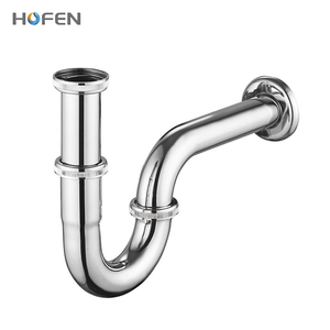 Accessoires de salle de bain : Siphon de <span class=keywords><strong>lavabo</strong></span> en laiton chromé G1-1/2 " avec bouteille de vidage en forme de P pour <span class=keywords><strong>lavabo</strong></span> - Product Image 1