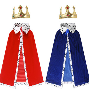เสื้อคลุมฮีโร่และเจ้าหญิงสำหรับผู้ชายในวันฮาโลวีน พร้อมผ้าคลุมสำหรับงานเทศกาลยุโรปและการแสดงสวมหน้ากาก - Product Image 1