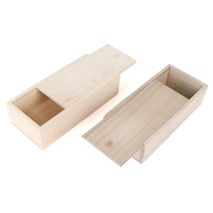 Boîte en bois massif avec couvercle coulissant boîte en bois de taille personnalisée coffrets cadeaux rustiques bricolage impression d'art stockage de souvenirs - Product Image 6
