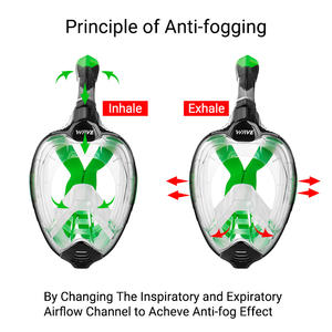 लहर गर्म बेच के साथ बच्चों और वयस्कों के लिए डाइविंग मुखौटा स्नोर्कल पूरा चेहरा डबल ट्यूब - Product Image 5
