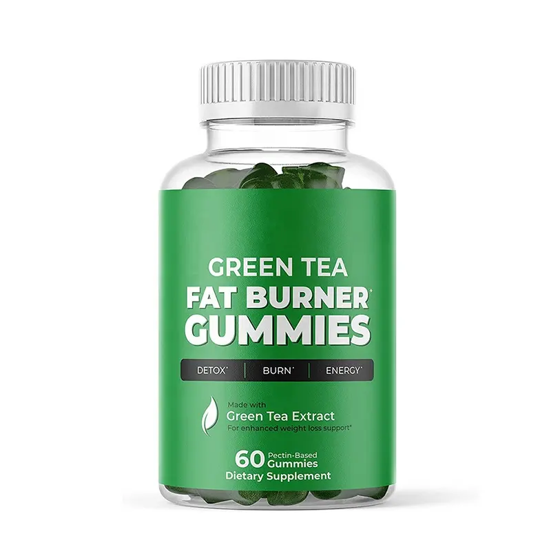 Private Label Natuurlijke Kruiden Afslanken Gewicht Te Verliezen Verbranden Vet Detox Boost Metabolisme Groene Thee Vetverbrander Gummies Snoep