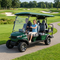Voiturette de golf électrique EV 48V, 3-4 places, autonomie de 90 km, certifiée CE/GCC, vitesse de 30-50 km/h, poids à vide de 500 kg