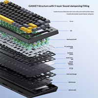 DARK ALIEN K75pro Magnetic Shaft Mechanical Keyboard Tri-Mode BT Mechanical Keyboard Hot-Swappable Wireless Keyboard