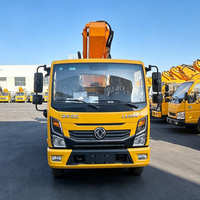 Plateforme élévatrice télescopique hydraulique montée sur camion de 32 m avec nacelle pour travaux en hauteur
