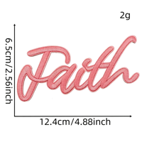 Patchs brodés personnalisés thermocollants, appliques religieuses chrétiennes, Foi Prière Croire Aimer Jésus, à coudre sur veste et vêtements