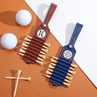 Sac de golf en cuir avec nom pour hommes, élégant et personnalisé, porte-balle et t-shirt de golf, mini sac à outils et porte-clés de golf