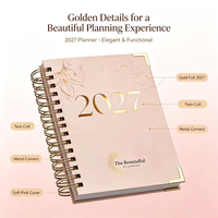 Agenda/Journal en cuir/PVC JAME B5/A6/B6 avec impression personnalisée, reliure spirale, pages détachables, idéal pour un cadeau