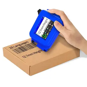 12.7mm Touch Easy Operate Handheld tij Inkjet Printer carton box printing Portable hand held date printer