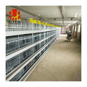 Rumah pertanian unggas tipe H kandang ayam bayi desain baru menggunakan kawat galvanis lokal dari Tiongkok