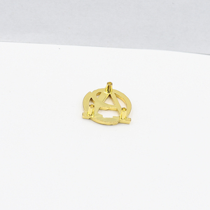 Etiqueta de Metal Redonda Personalizada con Logotipo de Zapatos Chapada en Oro, Placa con Nombre de Marca en Relieve 3D - Product Image 2