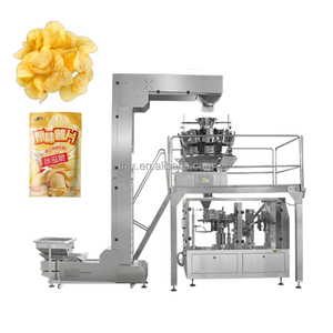 Machine d'emballage automatique de sachets préformés pour thé, <span class=keywords><strong>café</strong></span>, grains, avec peseuse combinée multi-têtes 10/14 et remplisseuse pondérale - Product Image 1