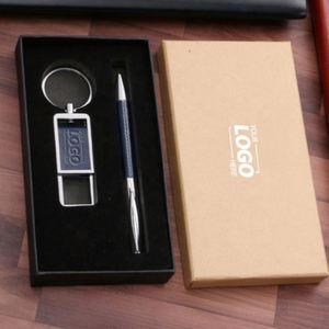 Executive Gift Set: <b>Personalized</b> Pen & <b>Keychain</b> - Perfect Business Travel & Corporate Gifts - Product Image 1