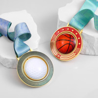 Médailles personnalisées créatives et durables en métal et en cristal gravées au laser et imprimées en UV, diamètre 7 cm, couleur personnalisée pour les événements sportifs