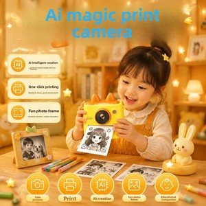 กล้อง AI สำหรับเด็ก หน้าจอ 2.0 นิ้ว ตัวกล้องทำจากพลาสติก พร้อมฟิลเตอร์และฟังก์ชั่นแปลงภาพเป็นภาพวาด สำหรับเด็กอายุ 3-6 ปี - Product Image 4
