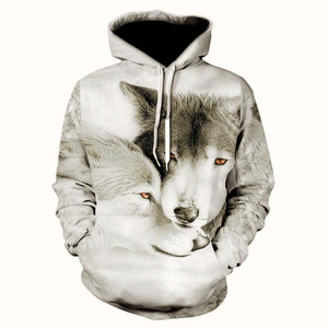 Felpa con Cappuccio Fitspi con Stampa 3D Lupo per Uomo e Donna, Abbigliamento Casual Hip Hop Primaverile, Autunnale e Invernale - Product Image 6