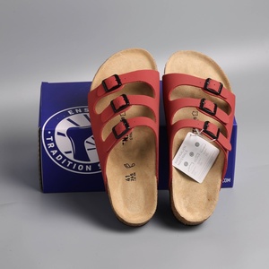 Sandales en liège à trois brides certifiées ISO, style Birks, en daim, vente en gros directe d'usine, commande en gros - Product Image 1