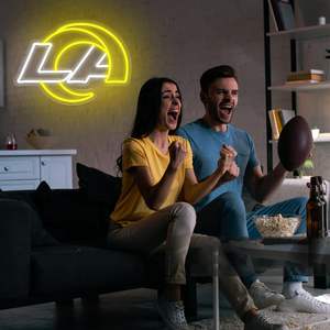 Letrero de Neón LED de los Angeles Rams para Decoración de Pared, Luz de Neón Regulable con el Logotipo del Equipo Amarillo para Cuarto de Hombre - Product Image 6