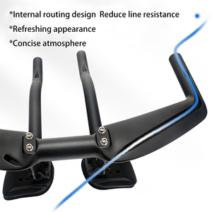 Guidon intégré TOSEEK Aero Bars personnalisé pour vélos BMX/Cruisers/VTT, en carbone, collier 22,6-25 mm, largeur 401-500 mm - Product Image 5