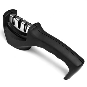 Utensili per affilare i <span class=keywords><strong>coltelli</strong></span> da cucina di vendita caldi affilacoltelli <span class=keywords><strong>professionale</strong></span> a 3 stadi manuale in acciaio inossidabile - Product Image 3