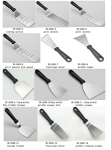 In Acciaio Inox Piastra Spatola Set Di 6-In Metallo Piatta Spatola, Piastra Raschietto, <span class=keywords><strong>Hamburger</strong></span> Pancake Turner All'aperto Piastra - Product Image 2
