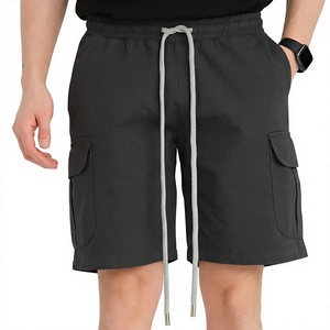 Pantalones Cortos de Pijama Casuales de Lona para Hombre, de Alta Calidad, Cintura Media, con Cordón, Suaves, Transpirables, de Secado Rápido, Ropa de Casa, Ajuste Holgado, Cierre Frontal - Product Image 3