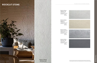 Panel Batu Fleksibel Beige Rockcut Tahan Api Tahan Air Ultra Tipis MCM untuk Pelapis Dinding Interior & Eksterior