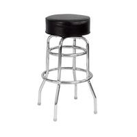 Tabouret de bar moderne en métal chromé pivotant à 360 degrés, mobilier de bar pour bars à domicile, ateliers, sous-sols
