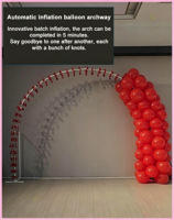 Nouvel article décoratif : Arche de ballons auto-gonflante pour mariages, banquets familiaux, colonnes et arches de ballons gonflables